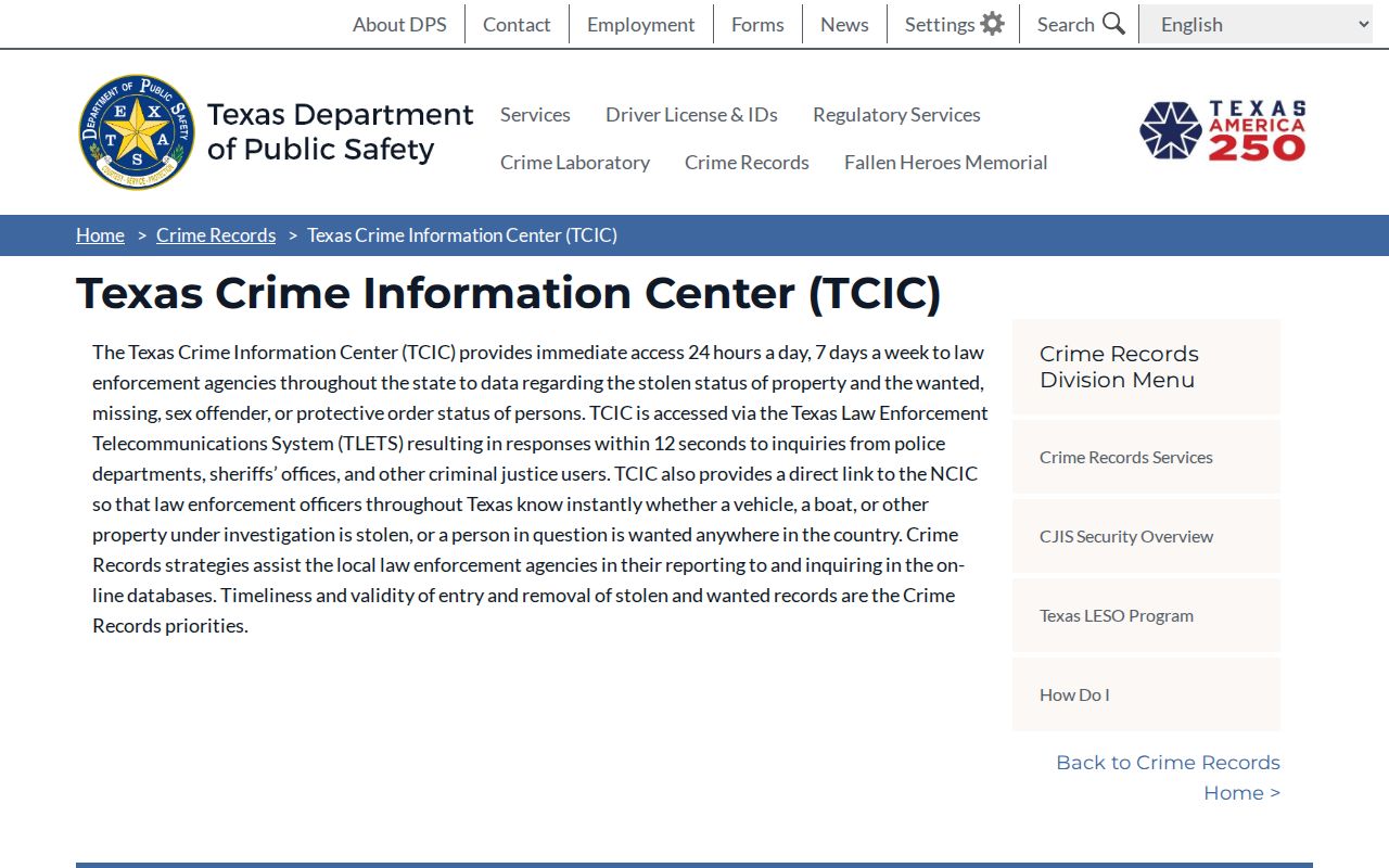 Val Verde County arrest records Texas DPS crime system